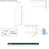 Parawan Nes PNJ 100 Czarny Prawy Frame Nes 10011100-54-56R Radaway