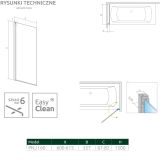 Parawan Nes PNJ 60 Czarny Lewy Frame Nes 10011060-54-56L Radaway