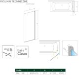 Parawan Nes PNJ 60 Czarny Prawy Frame Nes 10011060-54-56R Radaway