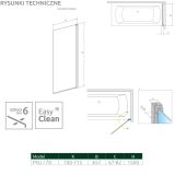 Parawan Nes PNJ 70 Czarny Prawy Frame Nes 10011070-54-56R Radaway