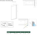Parawan Nes PNJ 90 Czarny Prawy Frame Nes 10011090-54-56R Radaway