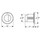 Przycisk Spłukujący 116.055.KJ.1 Geberit