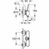 Bateria Prysznicowa Eurodisc Joy Biała 23430LS0 Grohe