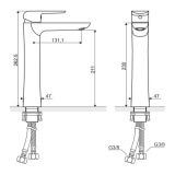 Bateria Umywalkowa Clever Wysoka ARAC.4102CR Actima