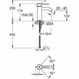 Bateria Umywalkowa Essence S 24172001 Grohe