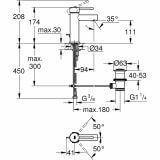 Bateria Umywalkowa, Rozmiar S Essence 32898001 Grohe