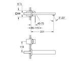 2-Otworowa Bateria Umywalkowa, Rozmiar M Eurocube 23447000 Grohe