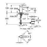 Bateria Umywalkowa, Rozmiar XS Lineare 32109001 Grohe