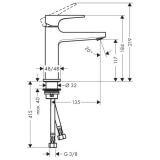 Bateria Umywalkowa Metropol 110 Loop Push-Open 74507000 Hansgrohe