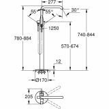 Bateria Wannowa Stojąca Essence New 23491001 Grohe