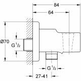 Kolanko Przyłączeniowe Ścienne Relaxa 28628000 Grohe