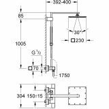 System Prysznicowy Z Termostatem Do Montażu Ściennego Euphoria Cube System 230 26087000 Grohe