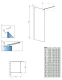 Ścianka prysznicowa walk-in 120 cm 389124-01-01 Modo New II Radaway