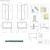Ścianka Prysznicowa Nes 8 KDS II/DWD Czarne S2 80 10080080-54-01 Radaway