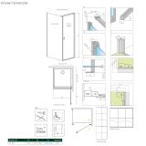 Ścianka Prysznicowa Nes KDJ I Czarna S1 75 Factory 10039075-54-55 Radaway