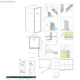 Ścianka Prysznicowa Nes KDJ I Czarna S1 90 Factory 10039090-54-55 Radaway