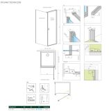Ścianka Prysznicowa Nes KDJ I Czarna S1 90 Frame 10039090-54-56 Radaway