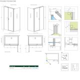 Ścianka Prysznicowa Nes KDS II/DWD Czarne S2 100 10040100-54-01 Radaway