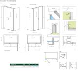 Ścianka Prysznicowa Nes KDS II/DWD Czarne S2 70 10040070-54-01 Radaway