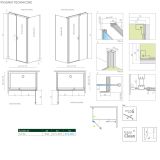 Ścianka Prysznicowa Nes KDS II/DWD Czarne S2 90 10040090-54-01 Radaway