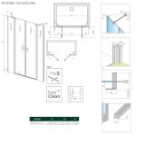 Ścianki Stałe Nes 8 DWD II Czarne 570 10080157-54-01 Radaway
