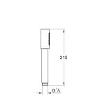 Słuchawka Aqua Stick Brushed Hard Graphite 26866AL0 Grohe