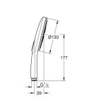 Słuchawka Prysznicowa Rainshower Phantom Black 22127KF0 Grohe