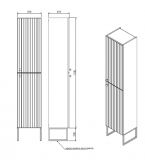 Słupek Wiszący 1D0S Rio C37 Bez Uchwytów Biały Mat 001-C-03702 Emporia