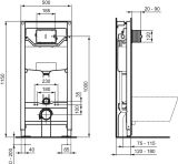 Stelaż Podtynkowy ProSys + Przycisk Brushed Gold R020467 + R0459A2 Ideal Standard