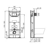 Stelaż Podtynkowy ProSys + Przycisk Silver Storm R020467 + R0459GN Ideal Standard