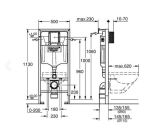 Stelaż WC Rapid SL 3w1 38536001 + Przycisk Skate Cosmopolitan 38732KF0 Grohe