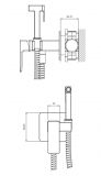 System Bidetowy Podtynkowy Parma Czarny SYSPMBI2BL Omnires