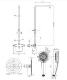System Prysznicowy Natynkowy Termostatyczny Chrom Y Y1244X/6CR Omnires