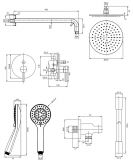 System Prysznicowy Podtynkowy Czarny Y SYSY38BL Omnires