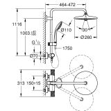 System Prysznicowy Z Termostatem Euphoria System 27615KF2 Grohe