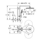 System Prysznicowy Z Termostatem Rainshower SmartActive 26836GL0 Grohe