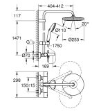 System Wannowo-Prysznicowy Tempesta System 250 Chrom 26672001 Grohe