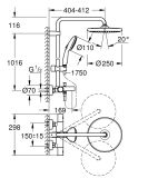 System Wannowo-Prysznicowy Tempesta System 250 Chrom 26978001 Grohe
