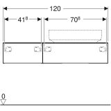 Szafka Pod Umywalkę VariForm Biały 120 cm 501.171.00.1 Geberit