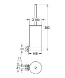 Szczotka Toaletowa (Komplet) Selection Phantom Black 41215KF0 Grohe