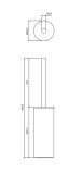 Szczotka Toaletowa Stojąca Modern Project Grafit MP60622GR Omnires