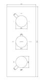 Termostatyczna Bateria Prysznicowo-Wannowa Podtynkowa 3 Wyjściowa Miedź Y Y1238/KROCP Omnires