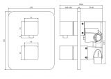 Termostatyczna Bateria Prysznicowo-Wannowa Podtynkowa Parma Czarny PM7436BL Omnires