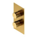 Termostatyczna Bateria Prysznicowo-Wannowa Podtynkowa Złoty Szczotkowany Contour CT8036GLB Omnires