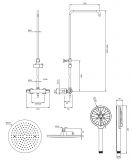 Termostatyczny System Prysznicowy Natynkowy Chrom Y SYSY10/N/6CR Omnires