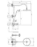 Termostatyczny System Prysznicowy Natynkowy Armance Mosiądz Szczotkowany AM5244-6BSB Omnires