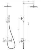 Termostatyczny System Prysznicowy Natynkowy Złoty Szczotkowany Y Y1244MGLB Omnires