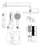 Termostatyczny System Prysznicowy Podtynkowy Czarny Y SYSYT05BL Omnires