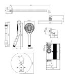 Termostatyczny System Prysznicowy Podtynkowy Y Grafit SYSYT05GLB Omnires