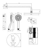 Termostatyczny System Prysznicowy Podtynkowy Y Grafit SYSYT05GR Omnires